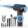 AMFUN Elettrico Rimuovi Polvere, Soffiatore ad Aria Compressa 50000RPM e 6000mAh, 3 Velocità Aria Compressa Senza Fili con Luce LED e 5 Ugelli, Per Tastiera PC Auto Divano