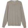 Diana Studio Maglia rasata in Cotone Fresco a Maniche Lunghe Girocollo, Beige, XXL Uomo