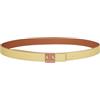 Armani Exchange Sustainable, Reversible, Logo Buckle Cintura Piatta, Whiskey/Light Bamboo, 105 cm Donna