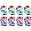 Bref WC Luxury Narciso Sublime + FIore di Luna, Detergente Profumatore in Pastiglie Igienizzante Bagno, Pulito, Fresco, 8 Confezioni