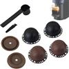 SQLJYU Capsula Riutilizzabile, Caffe Capsule, Realizzate in Materiale PP Alimentare, Capsule Ricaricabili, Accessori per Caffè con 2 Coperchi in Silicone, 1 Cucchiaio, 1 Spazzola
