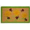 Tex family Tappeto Ingresso Esterno in Cocco - Zerbino Antiscivolo con Coccinelle e Girasoli - 40x70 cm