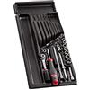Facom MOD.R161 - 26 Modulo esagonale Bussole Chiave maschi/punte, multicolore, 1/4