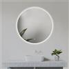 Home Glow Specchio circolare da bagno da 60cm con luci LED, con interruttore touch, Specchio circolare con retroilluminazione con luce bianca naturale.