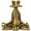 Norhogo Rana Yoga Rana Statua di Rana meditante in metallo, ideale per la decorazione di interni, esterni, decorazione per piante da giardino, bonsai