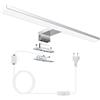 Azhien LED Lampada da Specchio10W,820lm Lampada a Specchio a Parete da 6500k Bianco Freddo con Spina,Montaggio 3 in 1,Lampada a Specchio da Bagno IP44 da 40cm per Mobile a Specchio,230 V,40mm