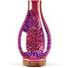 Porseme Rosé Gold - Diffusore di aromi in vetro per oli essenziali, umidificatore a ultrasuoni, silenzioso, accensione automatica, 7 colori, luce senza BPA, fresco, casa, yoga, mestieri speciali