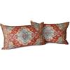 Snylcce Set di 2 federe decorative quadrate in stile bohémien, 30 x 50 cm, per divano, auto, per esterni, casa, letto, soggiorno, divano (arancione)