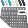 HITSLAM Tappeto Doccia Antiscivolo 53x53cm con Ventose, Tappetino Doccia antiscivolo Lavabile in Lavatrice senza BPA, Tappetino Bagno Resistente alle muffe e lavabile in lavatrice, Grigio