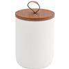 outer treasure Barattolo moderno in ceramica con coperchio, zuccheriera, caffè, contenitore per alimenti per chicchi di caffè, zucchero, tè, spezie, ecc. (bianco, 800 ml)