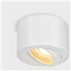 GeyouLux 1x Faretti LED Soffitto - Orientabile - Ø80x50mm Extra Piatto & Inclinabile a 38° - 5W 500LM 3000K - Con Modulo LED 230V Incluso - Alluminio - Faretto LED Interno, Lampada da Soffitto（Bianco）