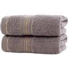 DAWOOWF Confezione da 2 asciugamani Basics, 34 x 70 cm, asciugamani per ospiti, 100% cotone, super morbidi e molto assorbenti, set di asciugamani decorativi per palestra, doccia, hotel, spa (marrone +