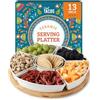 Chef Tacos Set Aperitivo Girevole - Antipastiera Aperitivo Moderno in Ceramica - Ciotole Aperitivi, Antipasti, Compleanni - Vassoio (33 cm)
