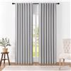 Joydeco Tende Oscuranti per Interni 2 Pezzi L 135 x A 240 CM, Tenda Termiche con Passanti Nascosti per Soggiorno Moderne Cameretta Bambini Camera da Letto Blackout Curtains, Grigio Bianco