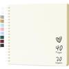Hiwhy Album fotografico personalizzabile 25,5 x 25,5 cm, 20 fogli (40 pagine), carta kraft resistente, album di ricordi per bebè, famiglia, compleanno, matrimonio, anniversario di matrimonio, beige