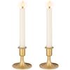 Inweder Porta Candele Oro Candelabro in Metallo: Set di 2 Portacandele Vintage Candeliere in Ottone per Centrotavola Matrimonio Natale Decor per la Casa