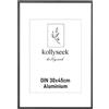 kollyseek cornice alluminio 30x45cm Nero Cornice poster in metallo con vetro acrilico infrangibile moderna cornice per foto Cornice con passepartout per immagini Poster Foto nero