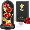BOLEi Rosa Regalo Per Donne, Rosa Eterna In Vetro, Regalos Per Mamma, regali Di San Valentino Per Lei, Regalo- Di Natale Per Donne, regalis Per Sorelle, Mamma, Nonna(Bouquet Di Rose Dorate Rose)
