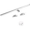 YIQAN Lampada a specchio da bagno a LED, 80 cm, 15 W, 1650 lumen, 230 V, 3000 K, in alluminio, 3 in 1, impermeabile, IP44