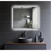 LaapDak Specchio Bagno con Luce LED 80x70 cm,Retroilluminato Bagno,Bianco 6500K,IP54,Rettangolare,Orizzontale/Verticale,Ingresso moderno,Camera da, Armadio