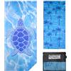 TMEOG Telo Mare Microfibra 180x80cm Telo Spiaggia Antisabbia Asciugatura Rapida Asciugamano Mare Leggero Salviettone Coperta Mare Sottile da Viaggio Piscina per Donna Uomo(Tartaruga marina blu 1)