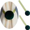 GIRASOLE HOME Fermatenda a Magneti Cerchio Vellutato 2 Pezzi, Verde
