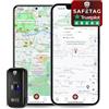SafeTag Mini 4G - Mini Localizzatore GPS Ricaricabile 4G LTE, Auto, Moto, ecc. 34-205 Paesi, Monitoraggio e Notifiche in Tempo Reale, Prova Gratuita di 7 Giorni - SIM Inclusa, 12 Mesi di Garanzia (4G)