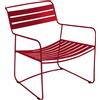 Fermob - Poltrona bassa Surprising - Rosso - Acciaio - Designer Harald Guggenbichler