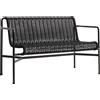 Hay - Panca con schienale Palissade Cord - Nero - Corda in tessuto di poliestere riciclato - Designer Ronan & Erwan Bouroullec