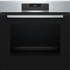 Bosch Elettrodomestici HBA172BS0, Serie 2, Forno da incasso, Pirolisi: pulizia del forno senza sforzo, Display touch, Cottura uniforme, 10 programmi, Acciaio, 60 x 60 cm