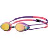 ARENA Tracks - Occhialini da nuoto unisex per adulti, essenziali per nuotatori agonistici, unisex, con lenti a specchio rivestite anti-appannamento, approvate dalla FINA, color rame/prugna/corallo