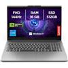 Lenovo LOQ Essential Notebook Gaming 15.6" FHD (1920x1080) 144Hz, Intel Core i5-12450HX, RAM 16GB, 512GB SSD, NVIDIA GeForce RTX 4050 6GB GDDR6, Windows 11, Tastiera Retroilluminata - Luna Grey