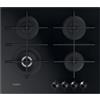 WHIRLPOOL GOWL 628/NB - GOWL628/NB Piano cottura Gas larghezza 60 cm Finitura Vetro Nero con trattamento iXelium - 4 Fuochi - Griglie in ghisa a tutta larghezza FullWidth - Nuove manopole Multivel Flame