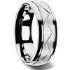 ZENSE - Anello uomo con scanalature, argento lucido ZR0176