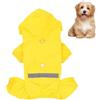 Fayemint Mantella Antipioggia per Cani, Impermeabile per Cani, Poncho Impermeabile Regolabile per Cuccioli, Regolabile, per Cani di Diverse Dimensioni e Forme (Giallo)