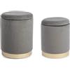 Bizzotto POUF CONTENITORE POLINA GRIGIO GRANDE