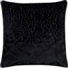 furn. Fodera per cuscino in velluto profilato Hoem Malans - Nero - 45x45 cm