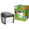 PHILIPS Ezra, Lampada solare da parete UltraEfficient, per Esterni, con Sensore di Movimento, 3000K, 250/25lm, Nero