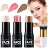 Meiruier 3 Pezzi Contouring Viso,Blush Stick, Contour Highlighter, Bacchetta di Bellezza per Fard, Impermeabile Leggero Stick di Trucco, Finitura Naturale Liscia A Lunga Durata (BLUSH, A)