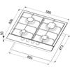 Elleci, Piano Cottura a Gas, Granitek Matt, Style 60, 4 Fuochi, 58x55 cm, Avena - PGSS60251WB - FUORI PRODUZIONE