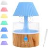 Foyucool Umidificatore a Nuvola di Pioggia, 3 in 1 Umidificatore Ambiente/Diffusore di Oli Essenziali/Luce Notturna a 7 Colori, Simula la Caduta di Gocce di Pioggia, per Dormire, Rilassarsi, Ombrello