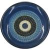 Kaladia Piattaforma in ceramica - ideale per zenzero, parmigiano ecc. - in blu opaco, bianco e nero - Diametro: 12 cm - fatto a mano e dipinto a mano - Made in Spain
