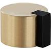 EVI Herrajes | Fermaporta da pavimento adesivo |Ø28 x 20 mm | Ottone con gomma protettiva | per interni ed esterni| Protezione per porta | 04019328LMT