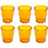 OMADA Design Set 6 Bicchieri in Plastica Rigida da 30 cl, Impilabili, per uso Esterno, Lavabili in Lavastoviglie, Made in Italy, Linea Unglassy
