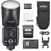 Godox V100-S 100W TTL CameraFlash per Sony,2.4G Wireless Testa Rotonda Fotocamera Flash con FlashEsterno SU-1,HSS 1/8000s 2980mAh Flash Batteria al Litio,Godox V1Pro S Aggiornato