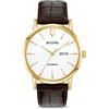 Bulova Orologio Analogico Automatico Uomo con Cinturino in Pelle 97C107
