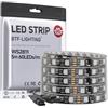 BTF-LIGHTING WS2811 IC=RGB IC Indirizzabile Dream Color Striscia LED 5M 60LED/m 20Pixel/m 300LED 100pixel Impermeabile IP67 Nero PCB Flessibile DC12V Effetto Inseguimento per la Decorazione Casa