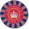 Widdop and Co Widdop King Charles III - Sottobicchiere commemorativo in ceramica con bandierine