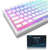 LQXQ Pudding Keycaps,165 Tasti PBT Keycaps Set QWERTY di personalizzati, profilo OEM dei tasti ANSI US Layout, Compatibilità universale per 100%, 75%, 65%, 60% Tastiera, Bianco (ISO non supportato)