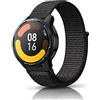KeeFos 22MM Cinturino per Xiaomi Watch 5/S4/S3/S1 Pro/2/2 Pro/Redmi Watch 5 Active/5 Lite, Nylon Cinturino di Sostituzione Elasticizzata - Nero